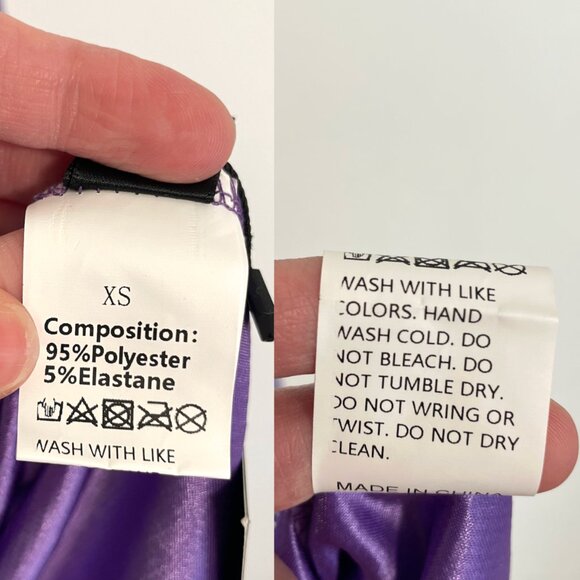 NEW NWT SHEIN SXY Backless Ruched Halter Bodycon Dress Purple Silver Iridescent - Picture 9 of 16